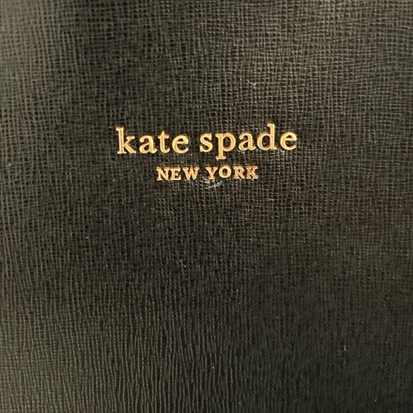 KATE SPADE Large Black ALL DAY Tote Shoulder Bag w/Tan Detachable Pouch - Picture 3 of 10